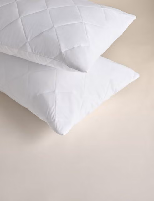 M&S Simply Protect Pillow Protectors, 2 Pack, White