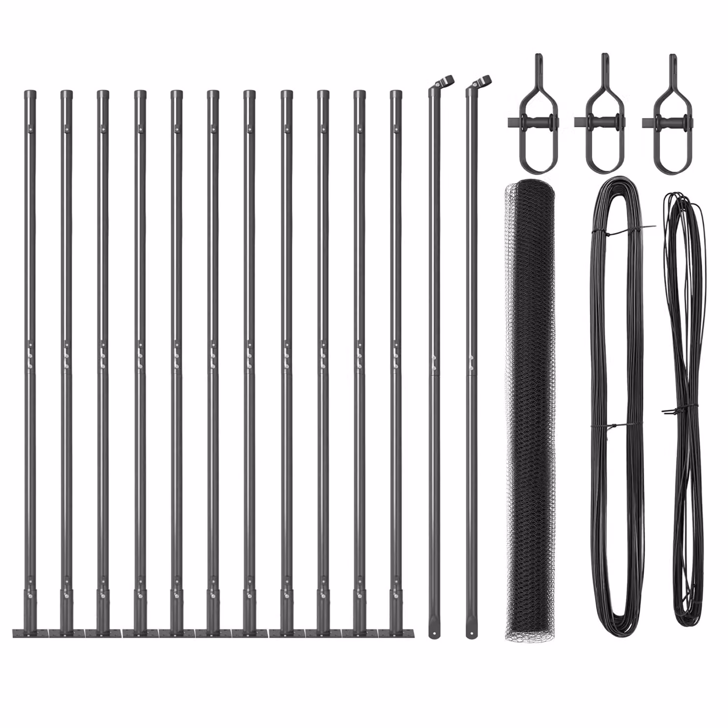 Berkfield Home Grey Steel Hexagon Fence, H: 160 cm x L: 25 m – 2