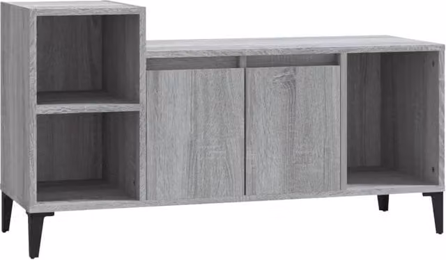 Berkfield Home Grey Sonoma TV Cabinet in Engineered Wood W/D/H: 100 x 35 x 55 cm