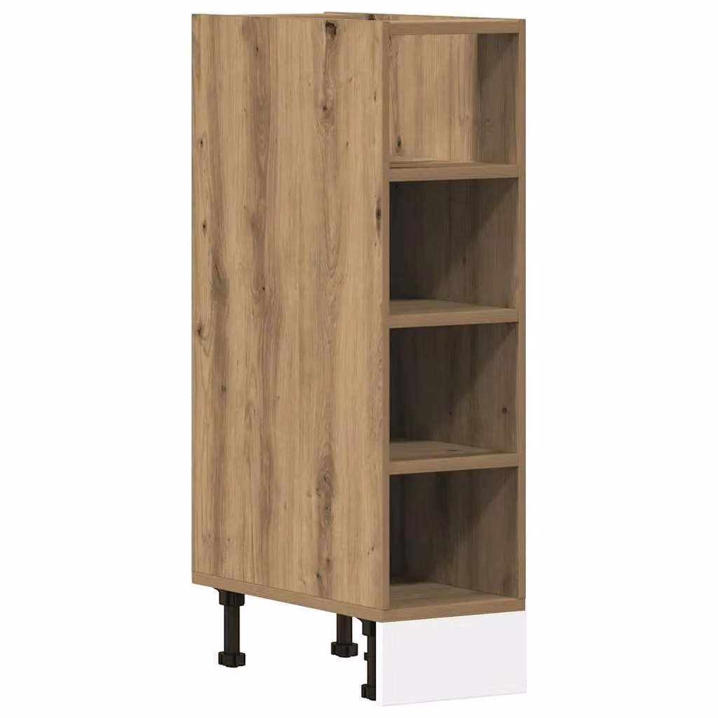 Berkfield Home Artisan Oak Brown Freestanding Kitchen Base Unit with Hinged Doors and Internal Shelves W/D/H: 44.0 x 44.5 x 81.5 cm – 2