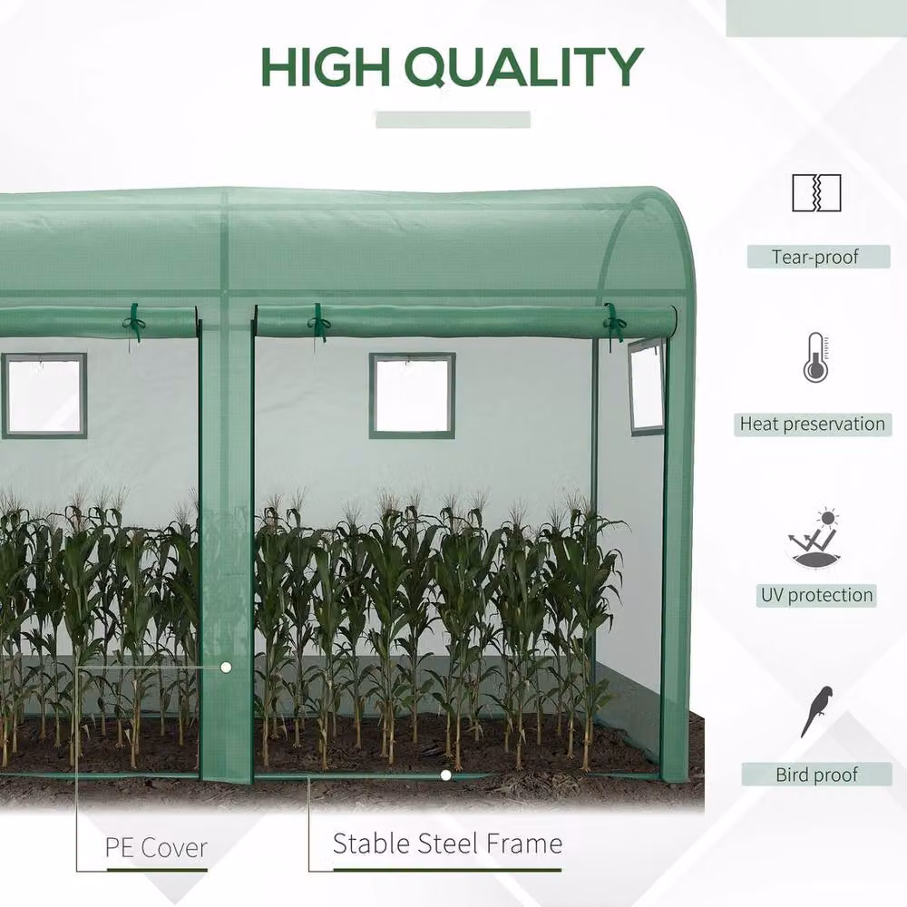 NESTLUNE Green Freestanding Garden Plant Tomato Growth Greenhouse, W/D/H: 100 x 15 x 15 cm – 4