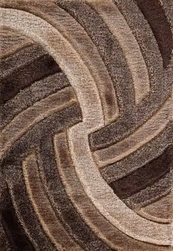 Desire Rugs Modern Soft Swirl Shimmer Shaggy Area Rug in Bronze, W: 80 cm, L: 150 cm – 3