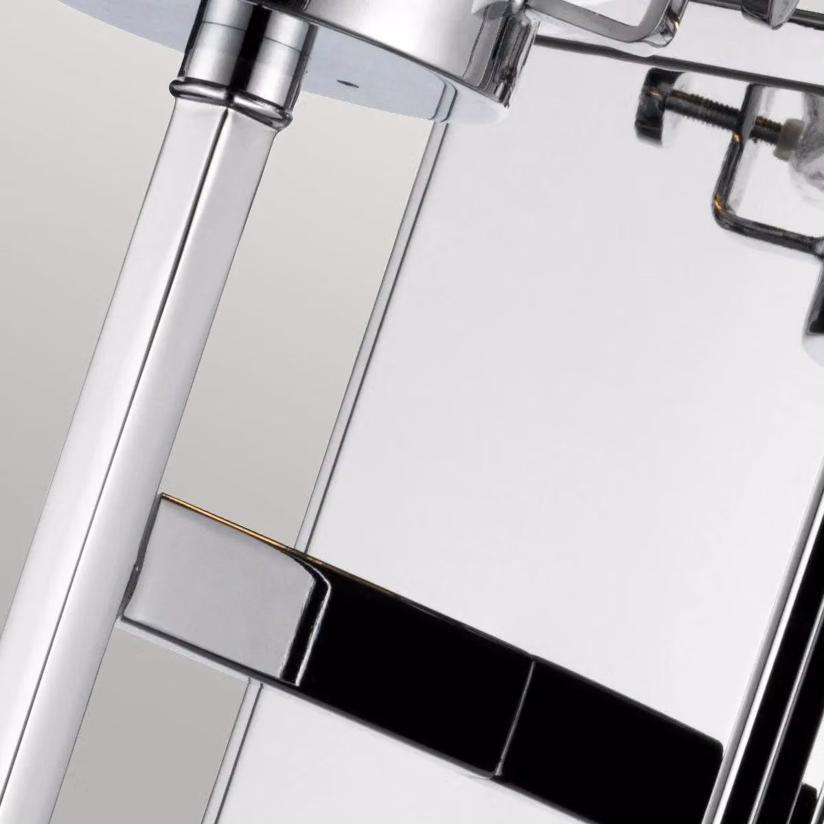 Netlighting Alton Single Light Wall Lamp in Chrome and Grey with E27 Glass Cylinder, IP44 Rated – 2