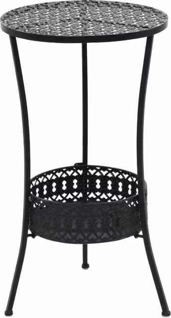 Berkfield Home Bistro Table in Black Metal, W/D/H: 70 x 40 x 40 cm – 1