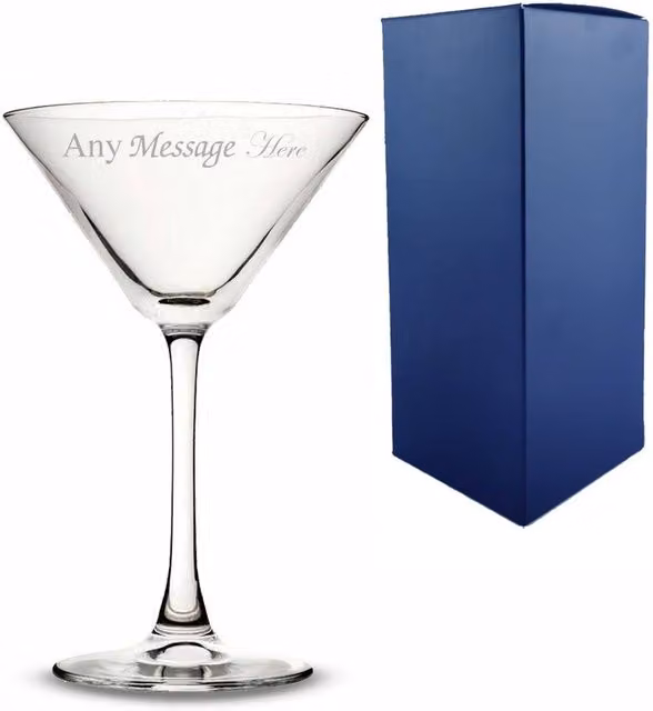 Uniqueful Personalised Engraved Enoteca Martini Cocktail Glass in Transparent Glass – 1