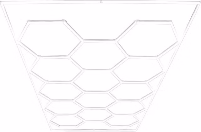 Monstershop Hexagon LED Ceiling Light, White, W/D/H: 35.56 x 35.56 x 14.0 cm
