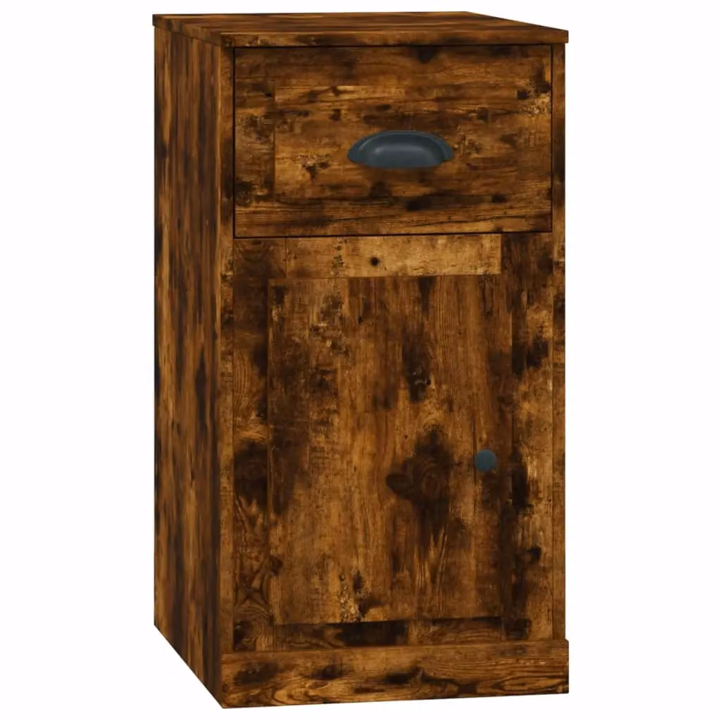 Berkfield Home Side Cabinet with Drawer in Smoked Oak Brown, W/D/H: 40 x 50 x 75 cm – 2