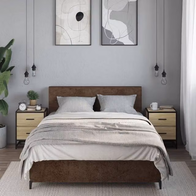 Berkfield Home Decorative Bedside Cabinets, 2 Pack, Sonoma Oak, W: 40 cm, D: 31 cm, H: 50 cm – 1