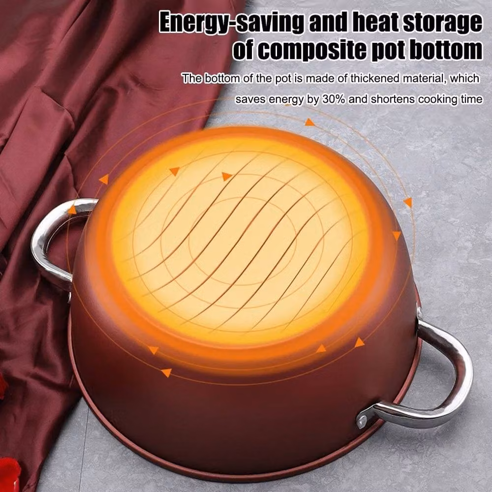 FORGEVIO Red Non-Stick Ceramic Stockpot with Glass Lid, 22 cm – 5