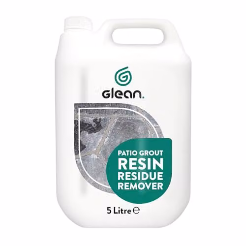 GLEAN Patio Grout Resin Residue Remover, 5 l White Non-Caustic Grout Haze Cleaner for Porcelain and Natural Stone