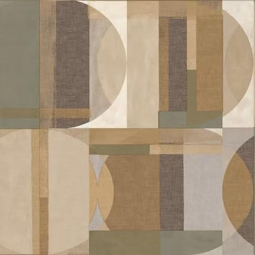 Grandeco Abstract Retro Sojo Textured Wallpaper in Green and Multicolour
