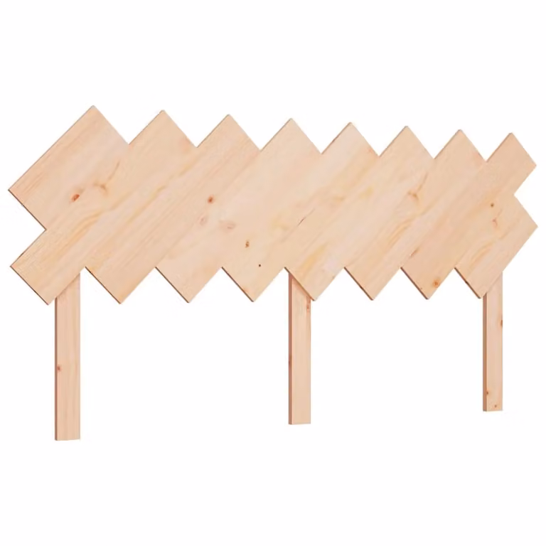 Berkfield Home Rustic Solid Wood Pine Bed Headboard, Brown, W: 159.5 cm, D: 3 cm, H: 80.5 cm