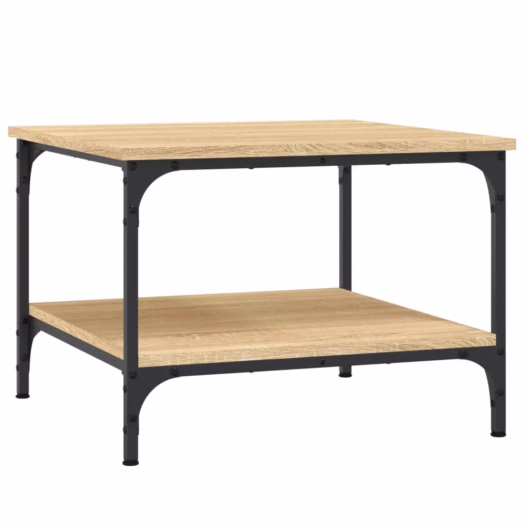 Berkfield Home Sonoma Oak Coffee Table in Brown, W/D/H: 55 x 55 x 40 cm – 2