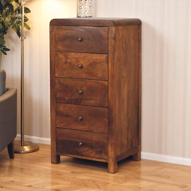 Artisan Furniture Mango Wood Tallboy in Brown