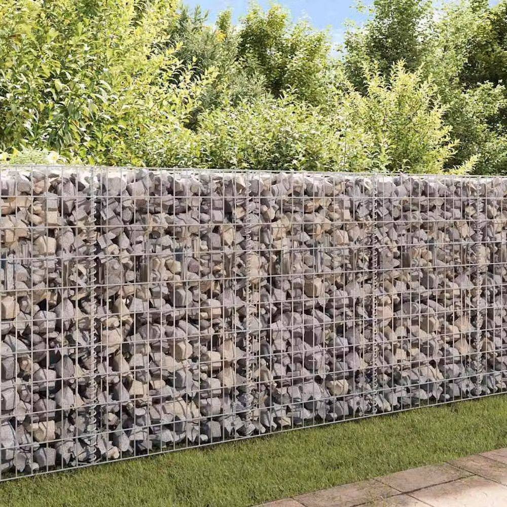 Berkfield Home Galvanised Steel Gabion Basket in Silver, W/D/H: 120 x 30 x 50 cm – 2