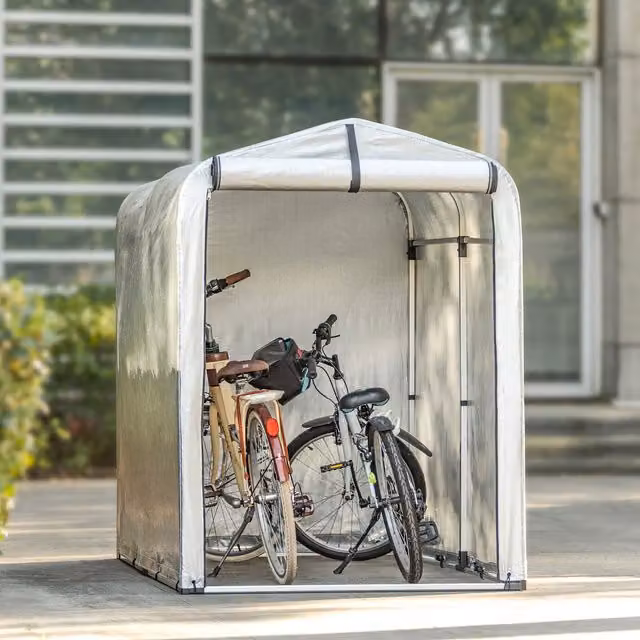 SoBuy Silver Outdoor Bicycle Shed, Width: 120 cm