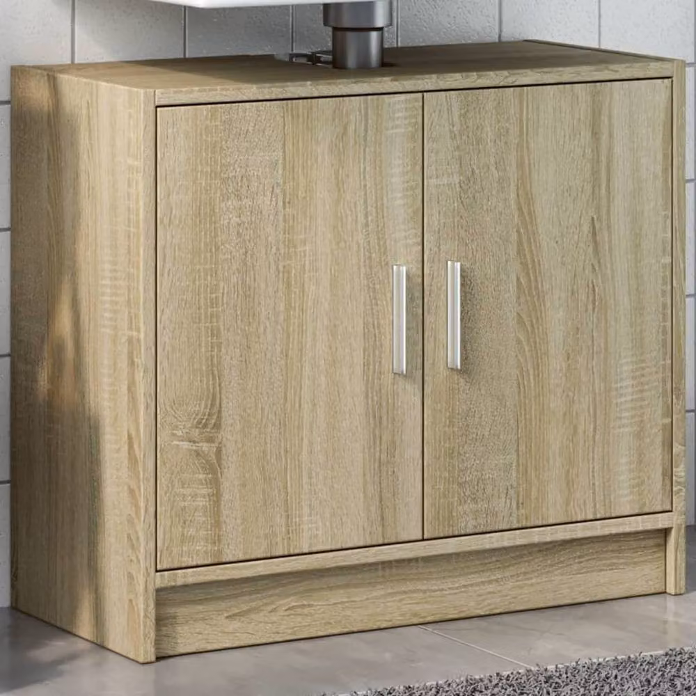 Berkfield Home Sonoma Oak Sink Cabinet in Beige, W/D/H: 63 x 29 x 55 cm – 2