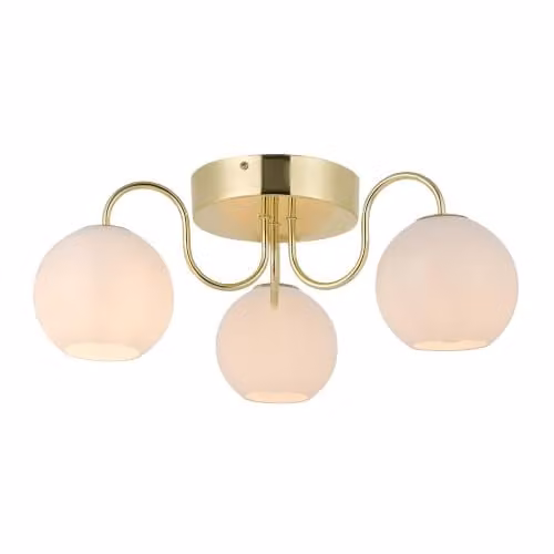 Nordlux Franca Modern Sphere Ceiling Light in Gold/Brass Metal and Glass with E14 Socket – 1