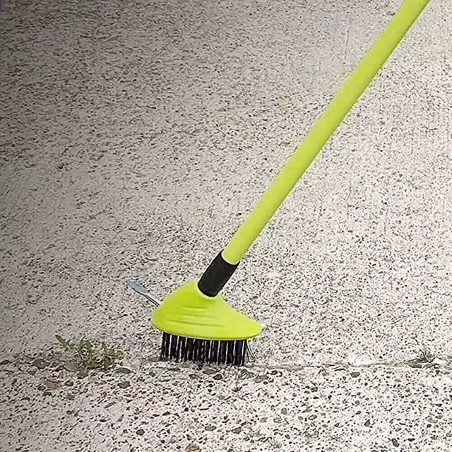 SPETLEK Green Garden Patio Cleaner Weed Brush and Moss Scraper Broom