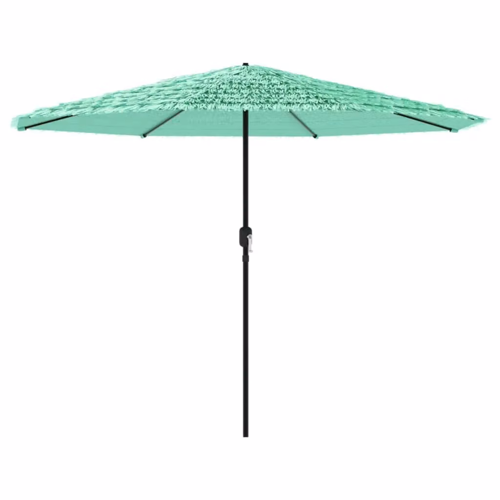 Berkfield Home Garden Parasol in Green with Steel Pole, W/D/H: 388 x 388 x 248 cm – 2