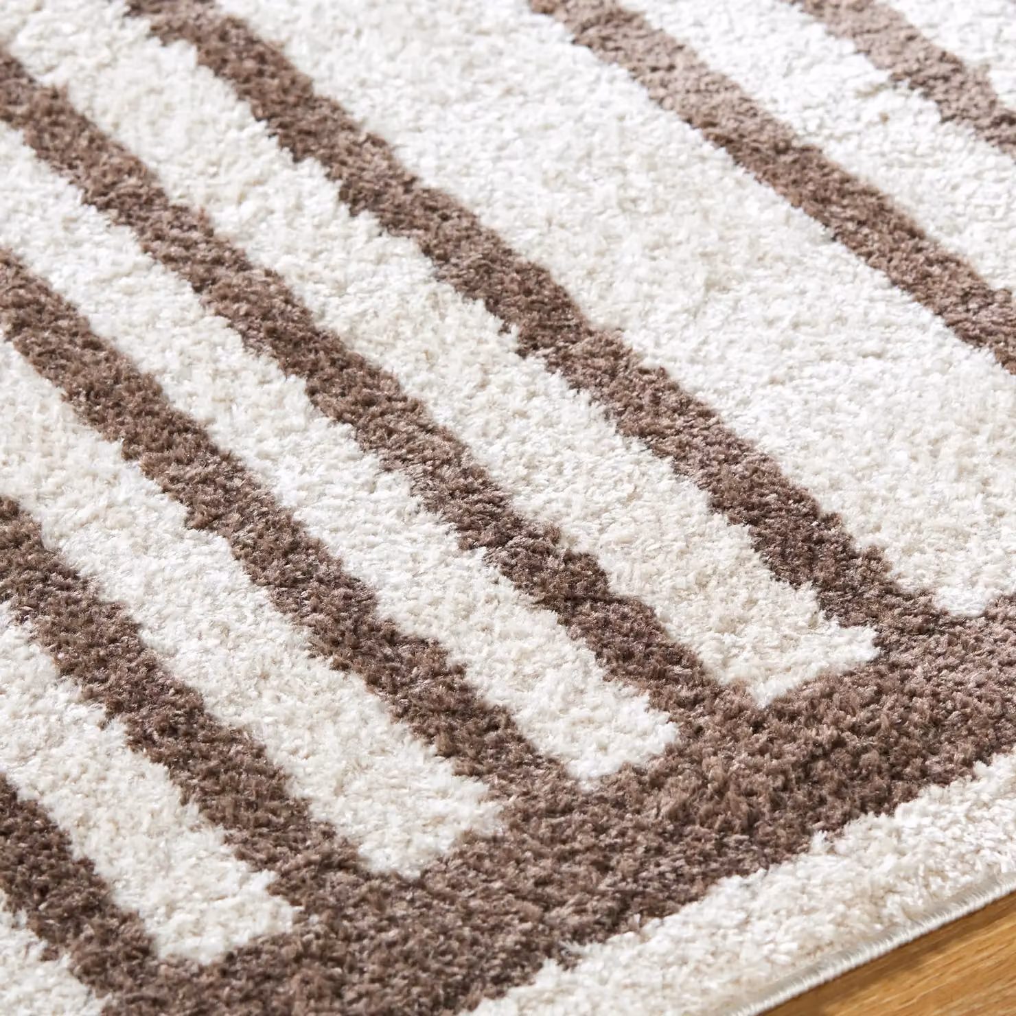 Livabliss Fossay Shag Washable High Pile Modern Rug in Dark Brown, W: 140 cm, L: 200 cm – 3
