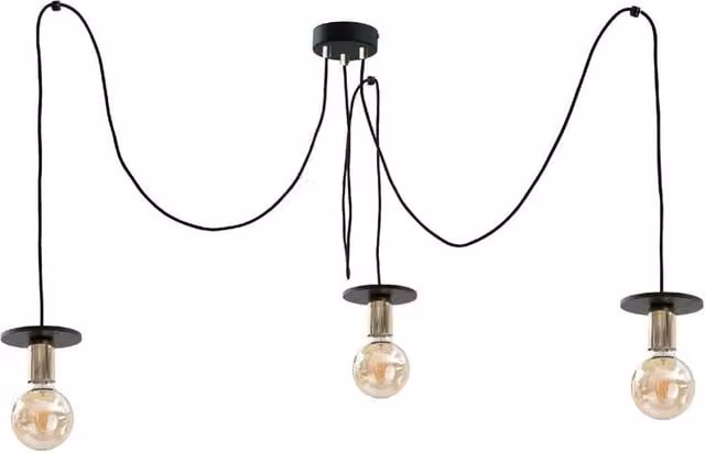 Netlighting Saturn Cluster Adjustable Pendant Ceiling Light in Black with 3x E27 Spheres