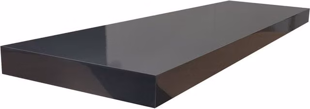 Roseley High Gloss Floating Wall Mounted Shelves, Black, Width: 60 cm