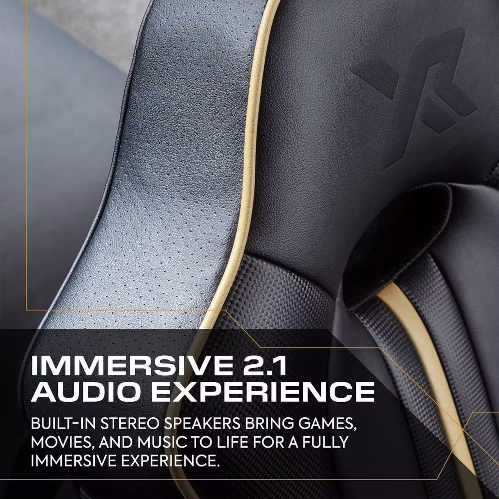 X Rocker Torque 2.1 Audio Console Gaming Chair in Gold and Black – 2