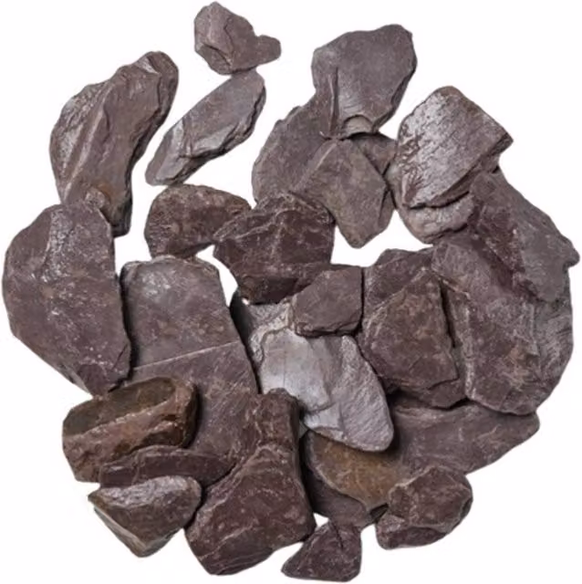 Altico Garden Products Ltd Plum Coloured Slate Chips, 20 mm Bulk Bag, 850 kg, Purple and Brown