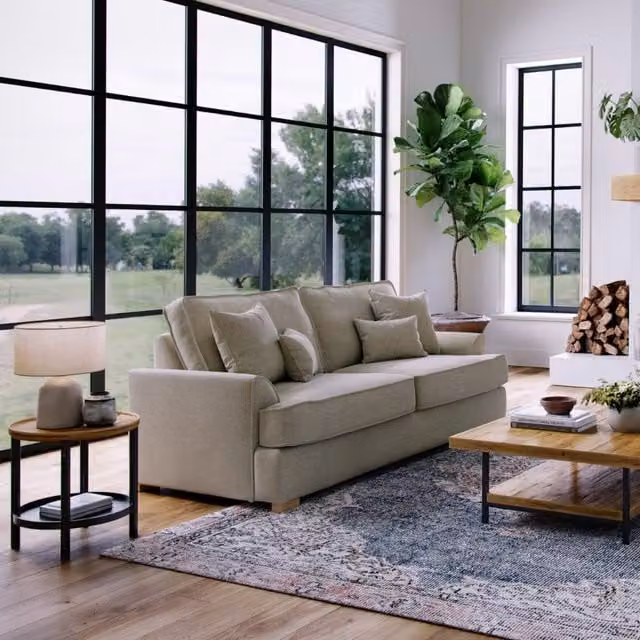 The Great Sofa Company Ophelia 3 Seater Chenille Sofa in Beige