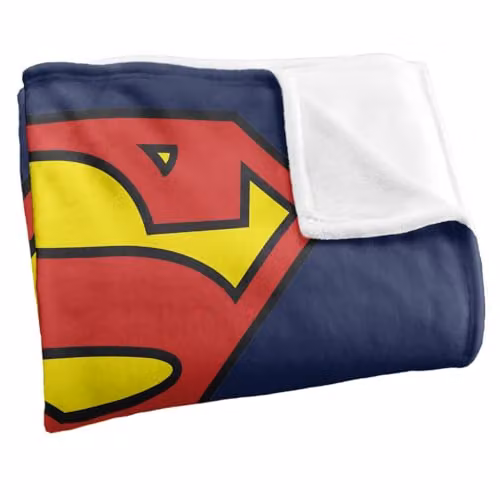 Warner Bros. Superman Classic Logo Silky Touch Super Soft Fleece Throw Blanket, Multicolour, W: 91 cm, D: 147 cm – 2