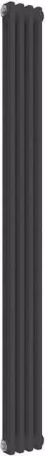 Bathroom Kingdom Colona Anthracite 2 Column Vertical Traditional Steel Radiator, Grey, H 180 cm x W 20 cm x D 50.8 cm – 1