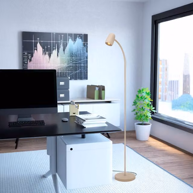 Eglo Carlo Modern Metal Flexible Floor Lamp, Brown