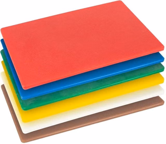 PAWNORA Coded Rectangular Plastic Chopping Board Set, Multicolour – 1