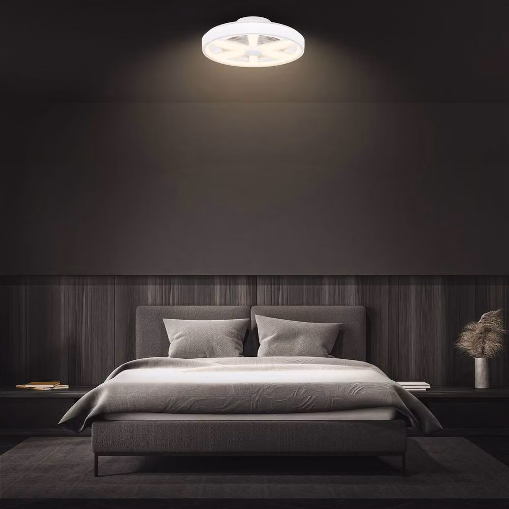Briloner White RGBIC CCT Dimmable LED Ceiling Light with Fan and Remote Control – 8