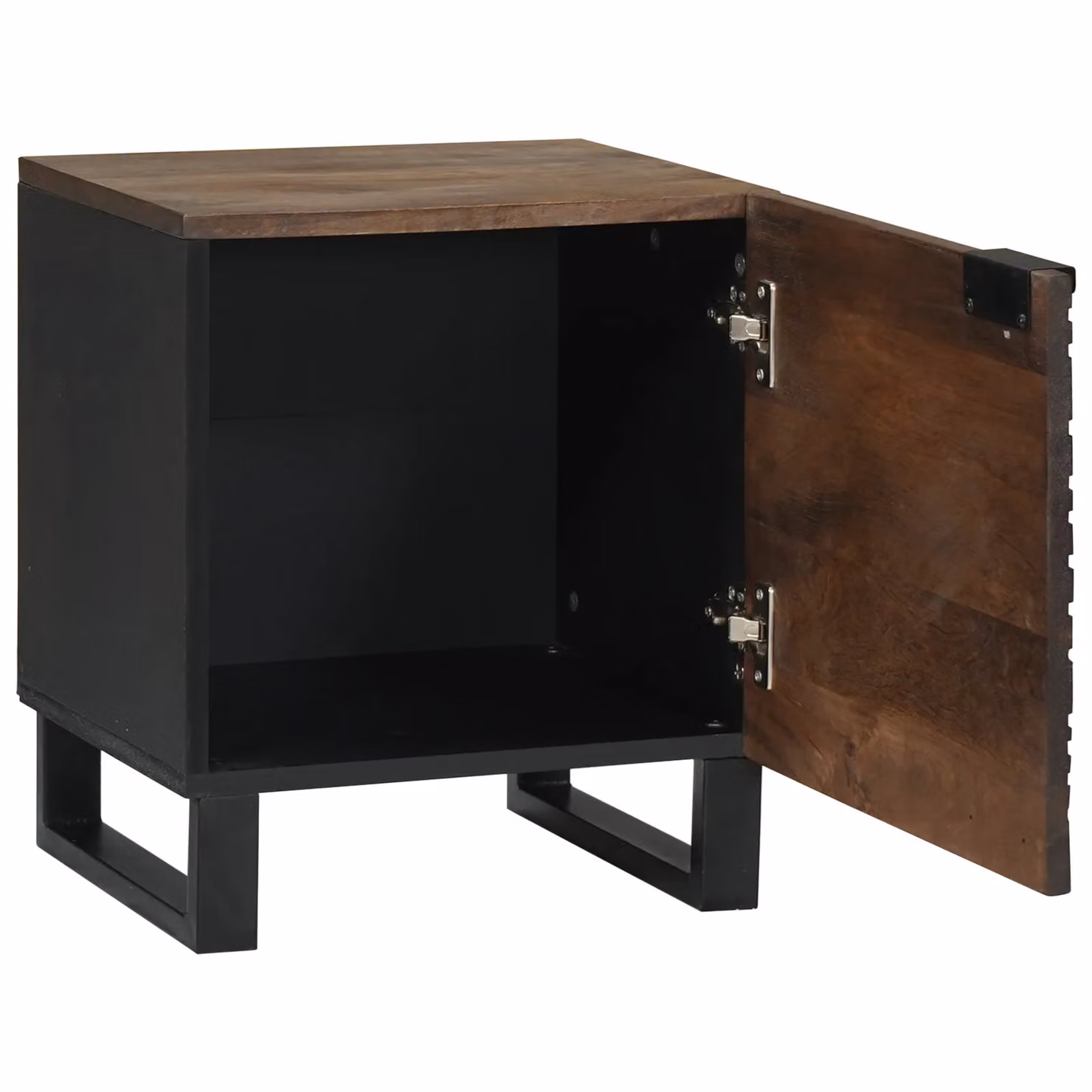 Berkfield Home Modern Bedside Cabinet in Brown Solid Mango Wood, W/D/H: 40 x 33.5 x 46 cm – 2