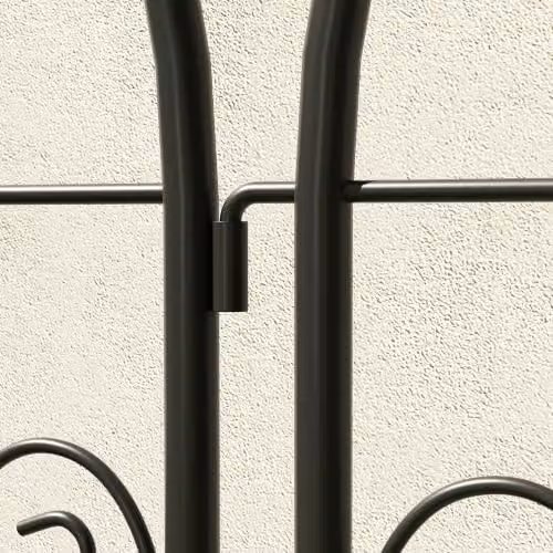Outsunny Set of 2 Black Metal Garden Trellis Panels for Climbers and Ornamental Support, H 180 cm x W 50 cm – 5