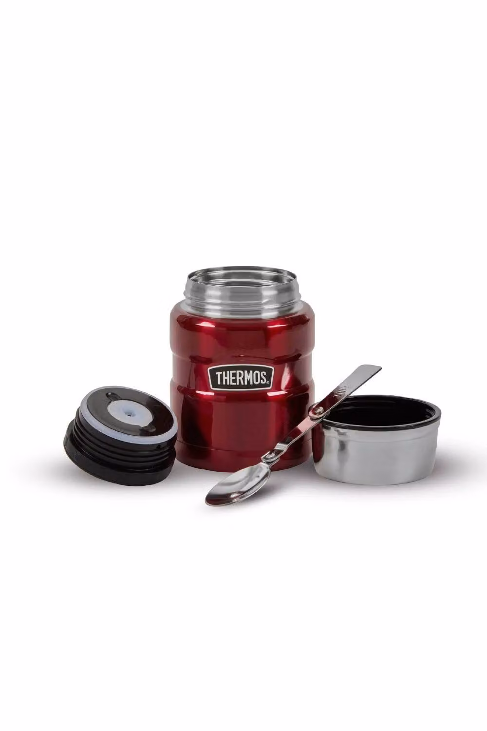 Thermos Stainless Steel King Food Flask, Red, 470ml – 3