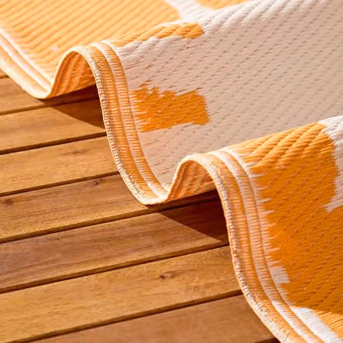Riva Home Summer Solstice Abstract Sun Reversible Indoor/Outdoor Rug in Yellow and Orange, W: 120 cm, L: 170 cm – 3