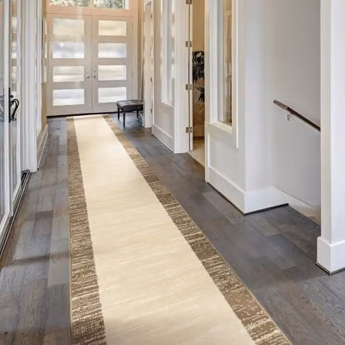 runrug Soft Hallway Runner Rug in Beige, W/D/H: 70 x 210 x 0.9 cm – 1