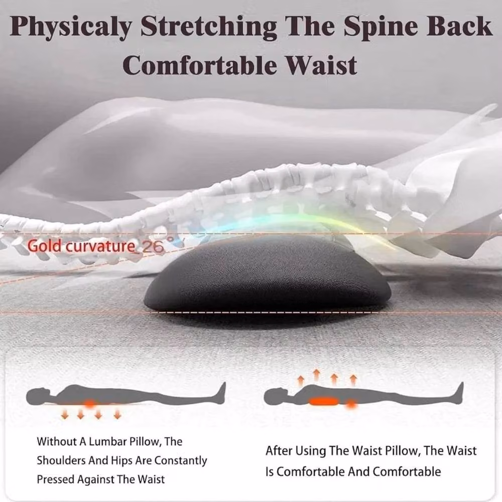 PAWNORA Black 3 In 1 Electric Contoured Lumbar Support Pillow for Adults – 3