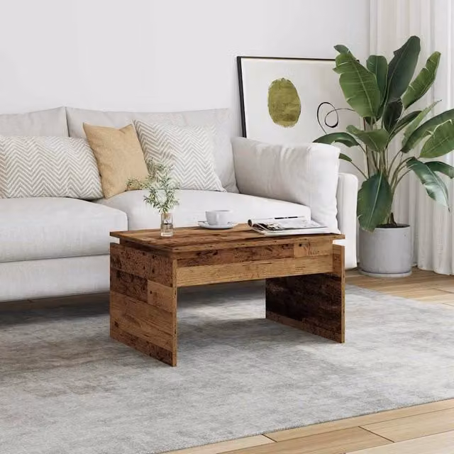 Berkfield Home Old Wood Coffee Table in Brown, W/D/H: 68 x 50 x 38 cm – 1