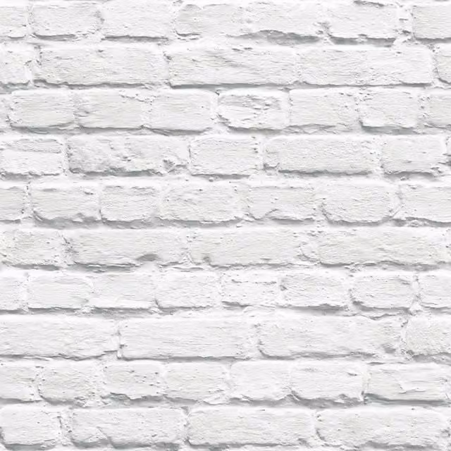Muriva White Geometric Brick Pattern Paper Wallpaper Roll