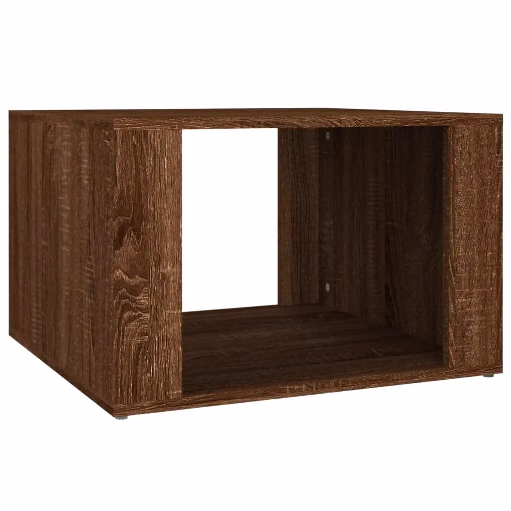 Berkfield Home Brown Oak Bedside Table, W: 57 cm, D: 55 cm, H: 36 cm – 2