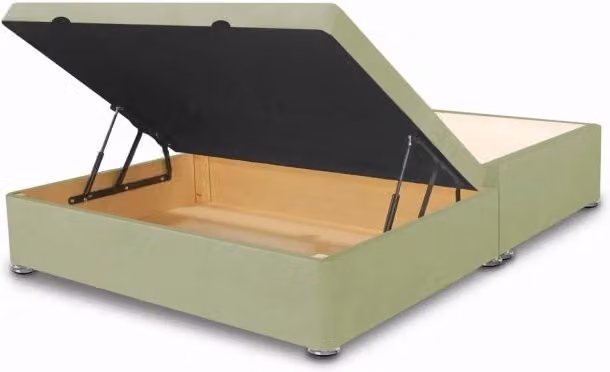ASC Lunar Upholstered Velvet Ottoman Divan Base, Super King Size, W: 180 cm x D: 200 cm