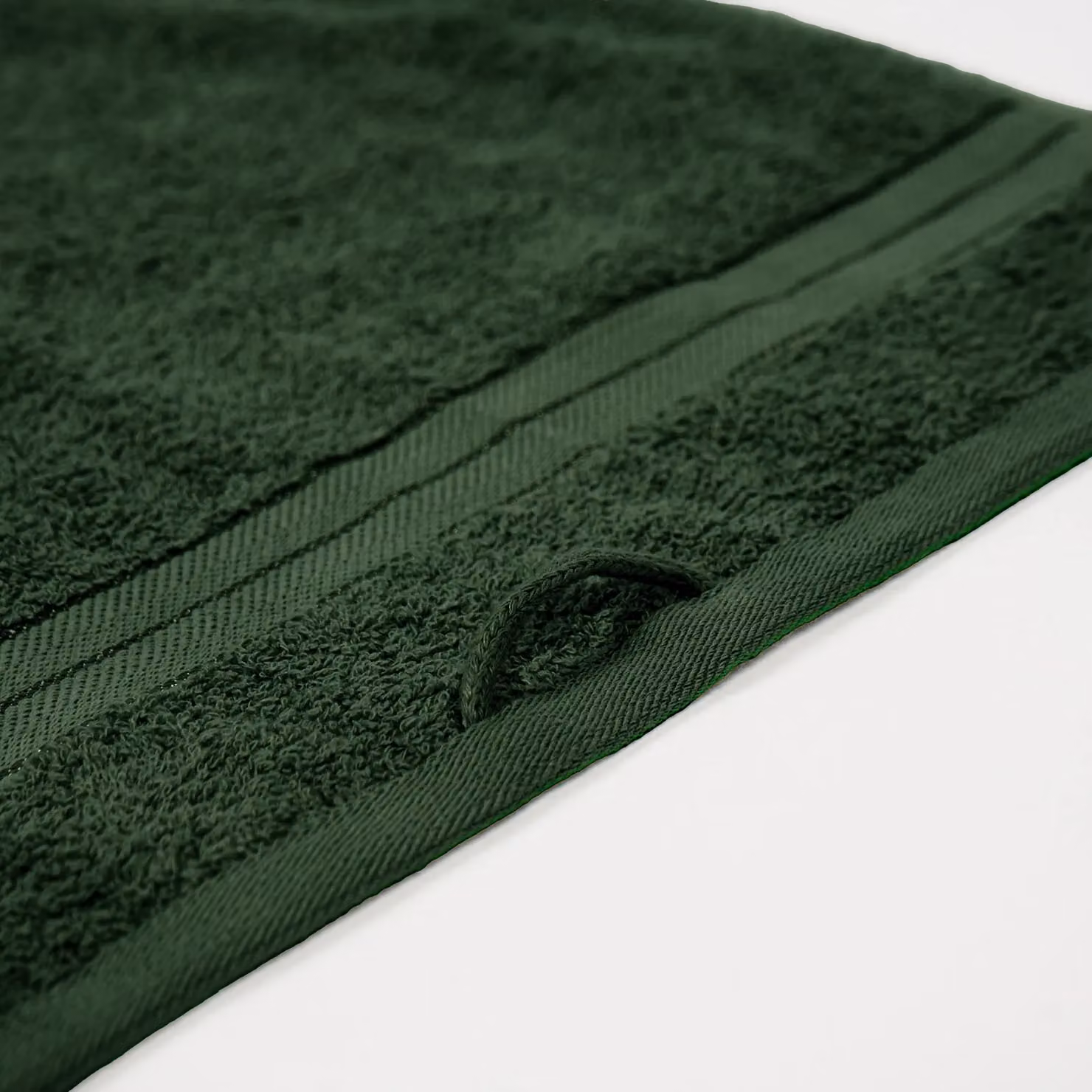 OHS 4 Pack of Fluffy 100% Cotton Terry Bath Towels in Green – 5