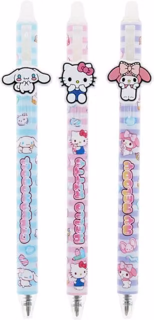 Hello Kitty Erasable Multicolour Gel Pens, Set of 3