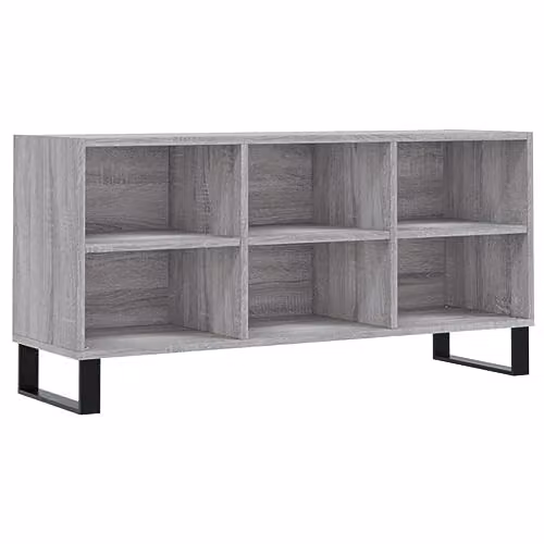 vidaXL Modern Grey TV Cabinet in Engineered Wood W/D/H: 103.5 x 30 x 50 cm – 1