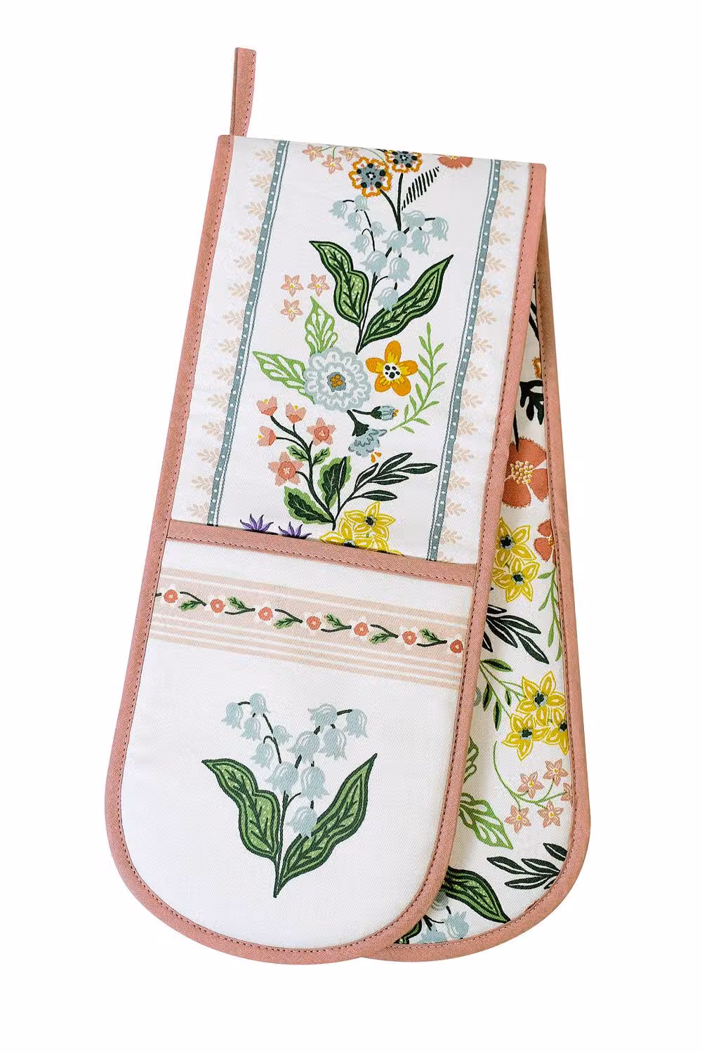 Ulster Weavers Petals and Prose Pink Cotton Double Oven Glove – 2