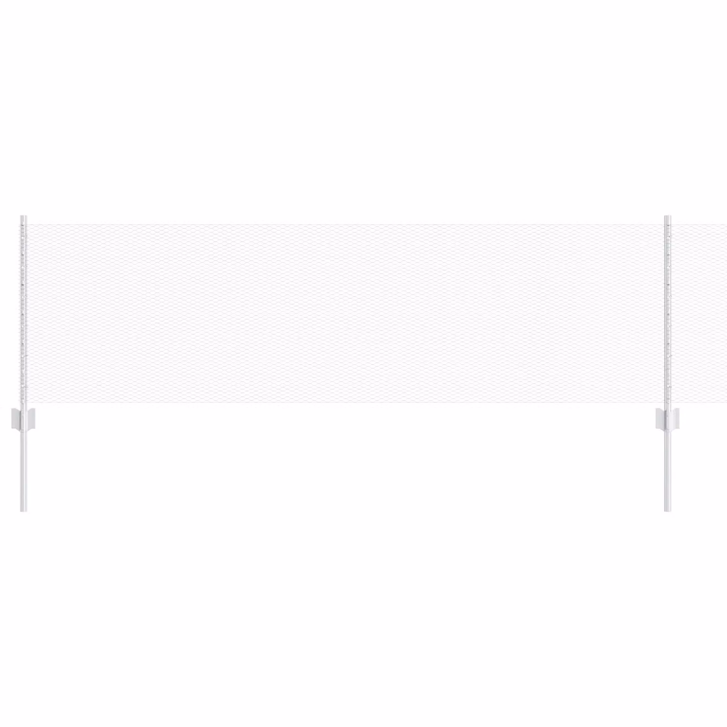 Berkfield Home 5-Piece Galvanised Steel U-Channel Mesh Fence Posts in Silver, Height: 60 cm – 2
